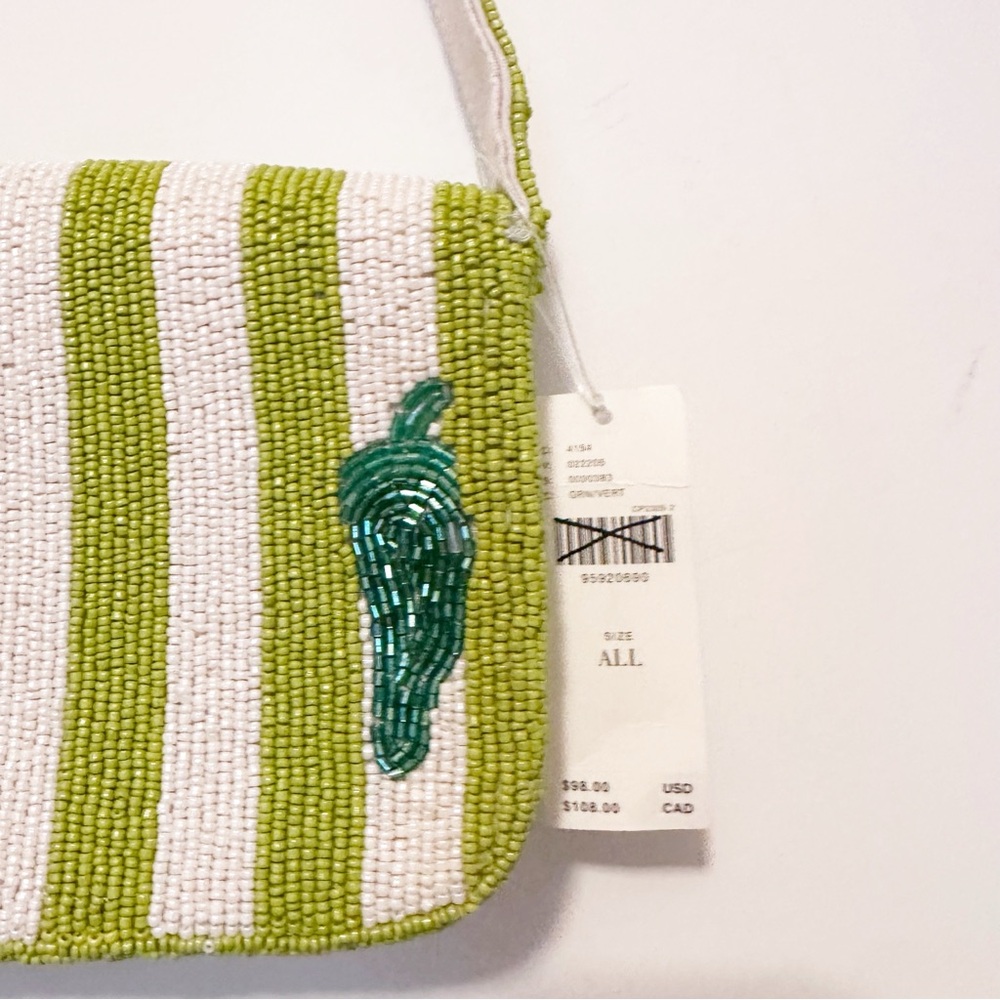 Anthropologie The Fiona Beaded Bag: Food & Drink Edition Jalapeno - Picture 7 of 8